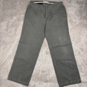 Calvin Klein Grey Pants Size 36x30 Flat Front Super Sandwash Twill
